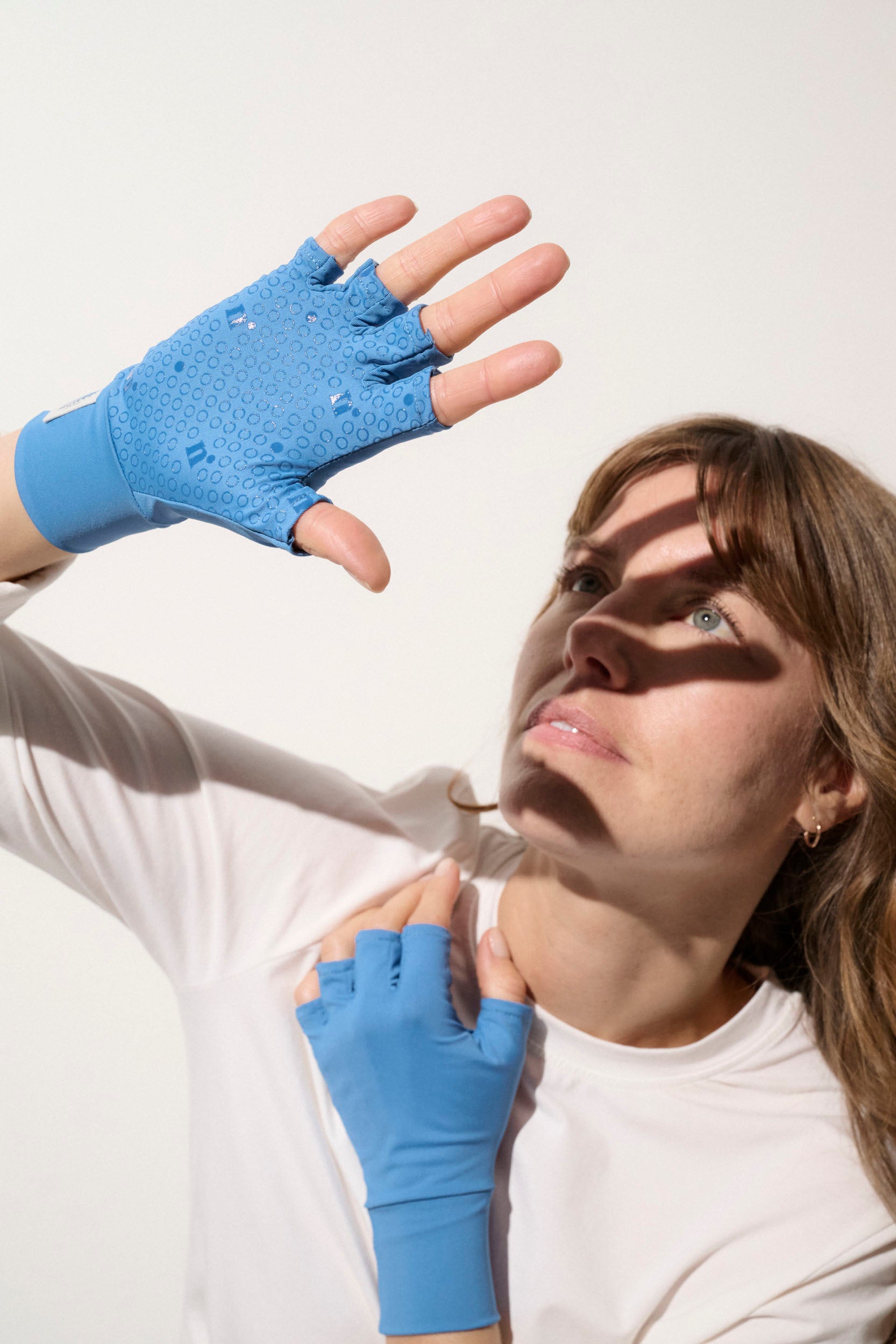fingerfreie handschuhe UV Fingerlose Handschuhe Damen Blau, Gobi, UPF 50+– Ker Sun Deutschland