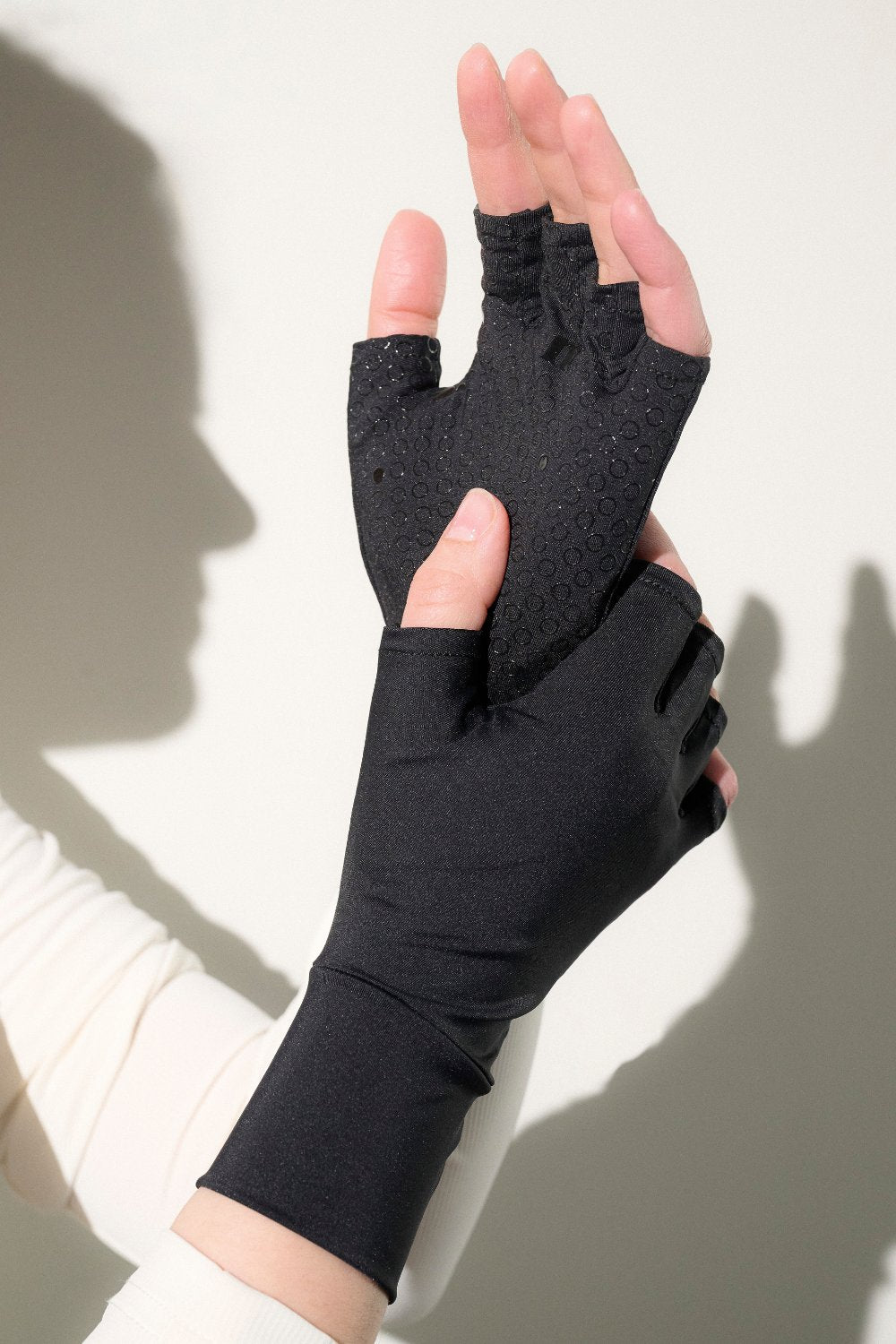 UV Fingerlose Handschuhe Damen Schwarz, Gobi, UPF 50+– Ker Sun Deutschland