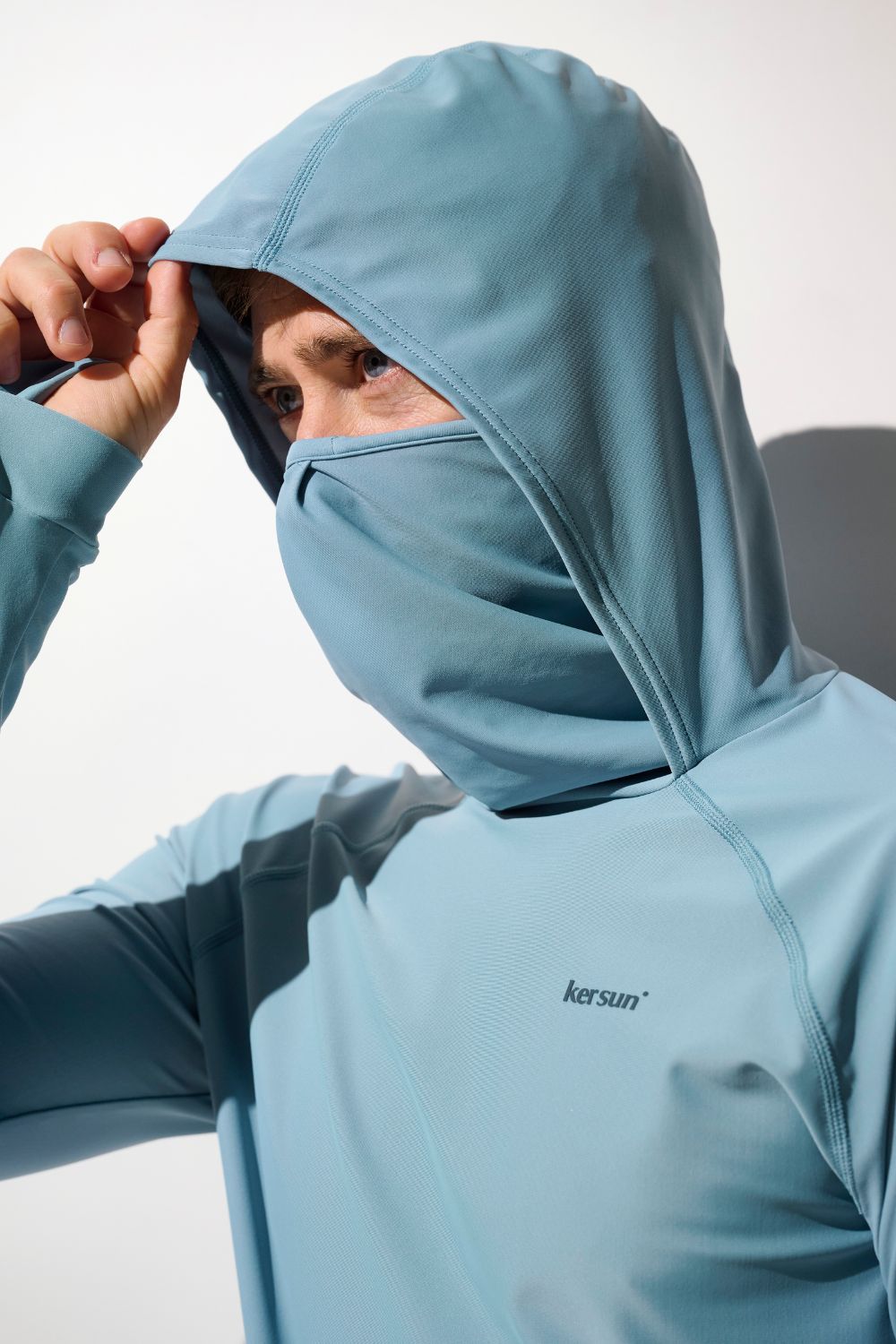 T-shirt de bain anti-UV - Galápagos pour homme, léger et UPF 50+ avec capuche pour protection solaire.