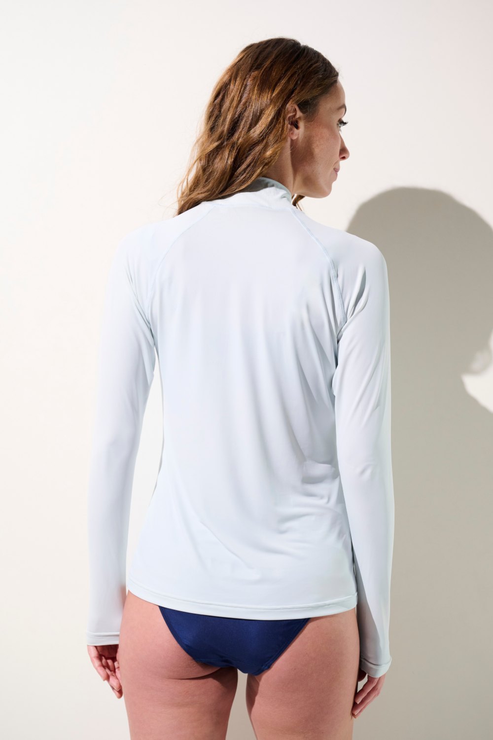 T-shirt de bain anti-UV - Malibu, femme en lycra léger, manches longues, protection solaire UPF 50+.