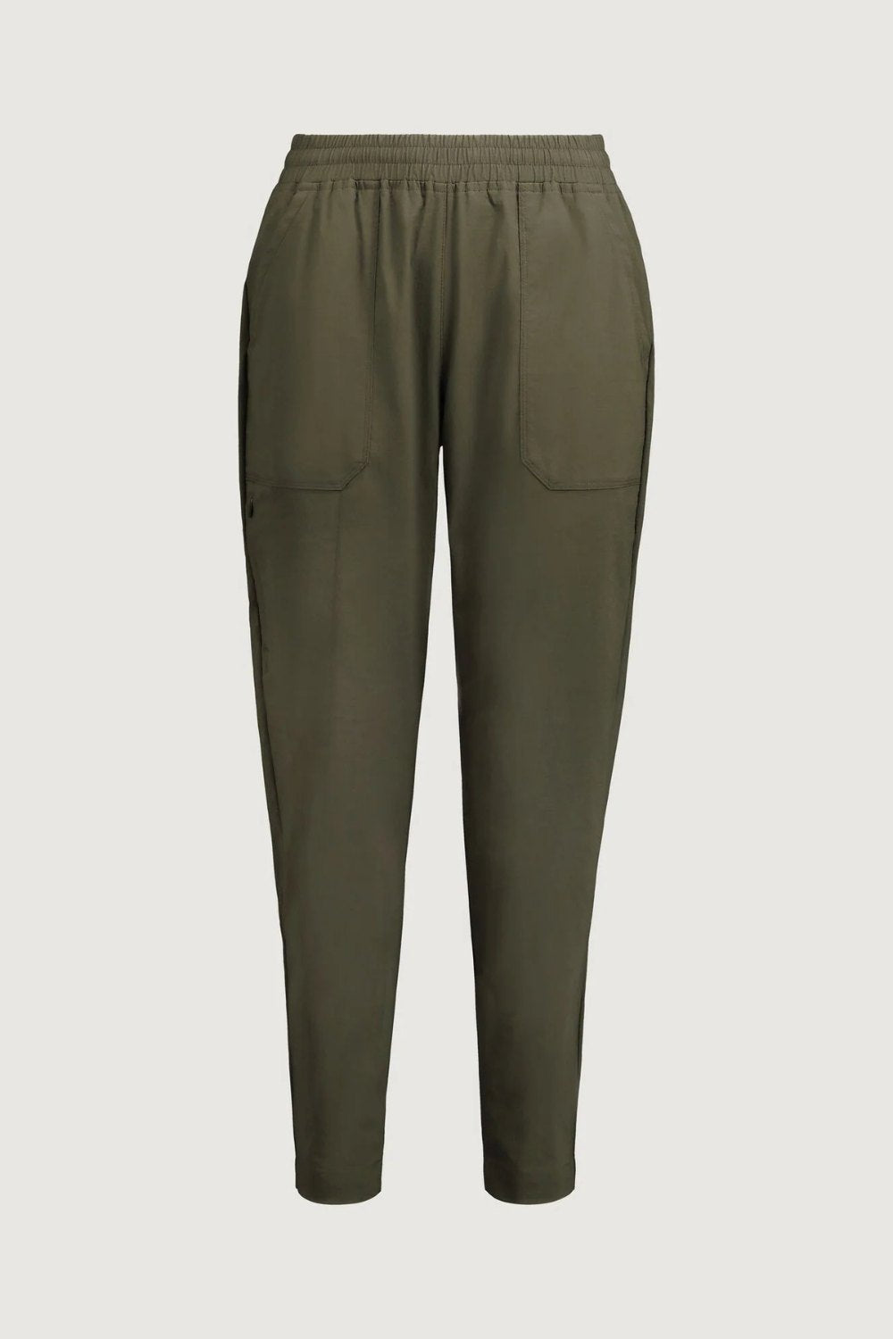 Pantalon anti-UV Miro vert olive pour homme, léger et confortable, offrant une protection solaire UPF 50+.
