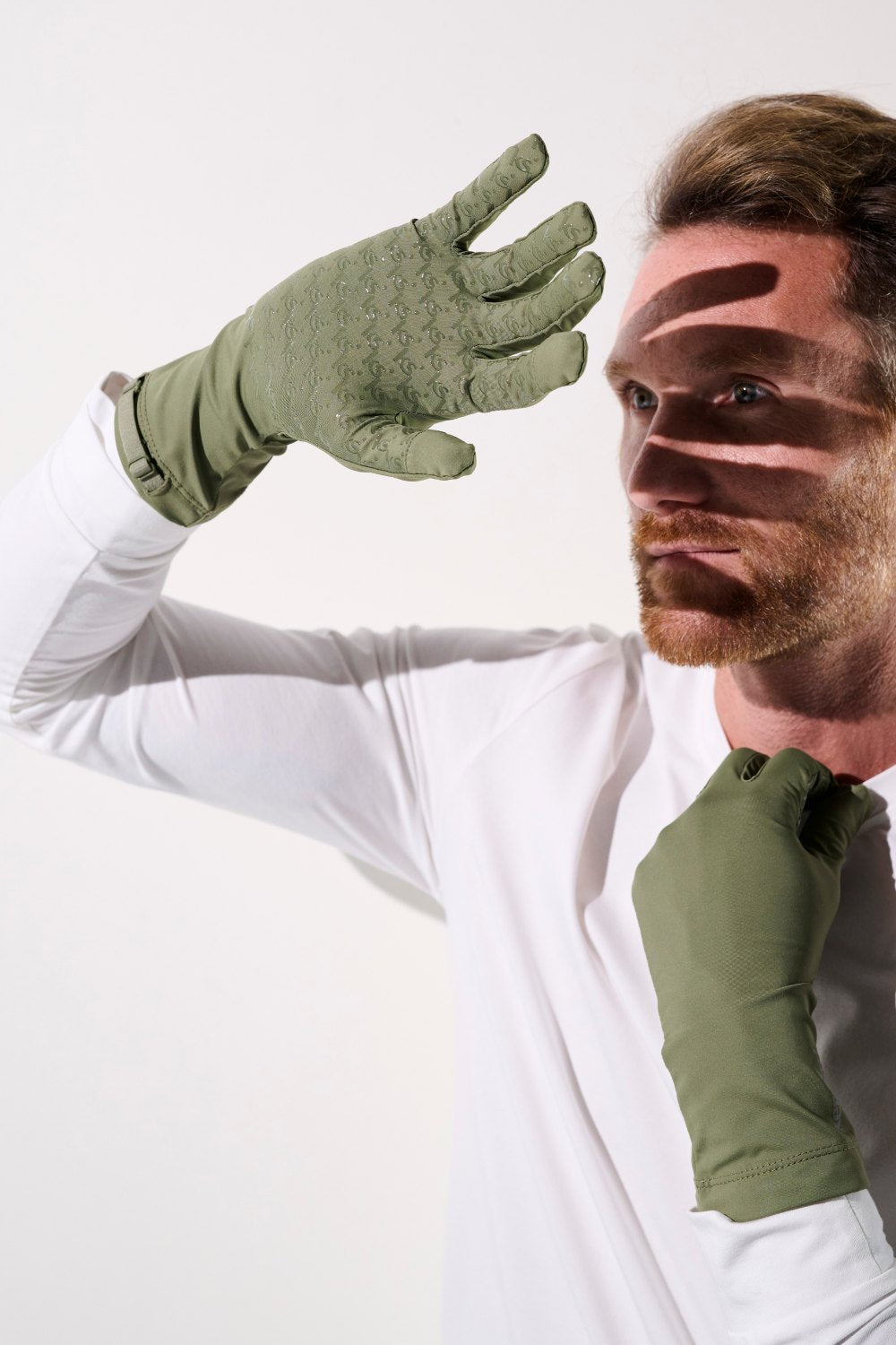 Gants anti-UV - Mojave verts pour homme, légers et respirants, offrant une protection UPF 50+ en extérieur.