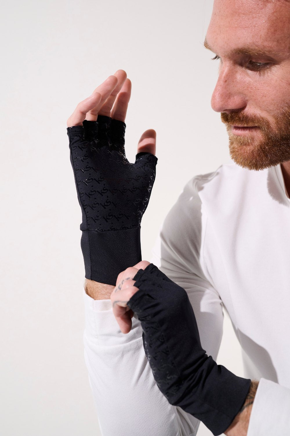 UV Fingerlose Handschuhe Herren Schwarz, Gobi, UPF 50+– Ker Sun Deutschland