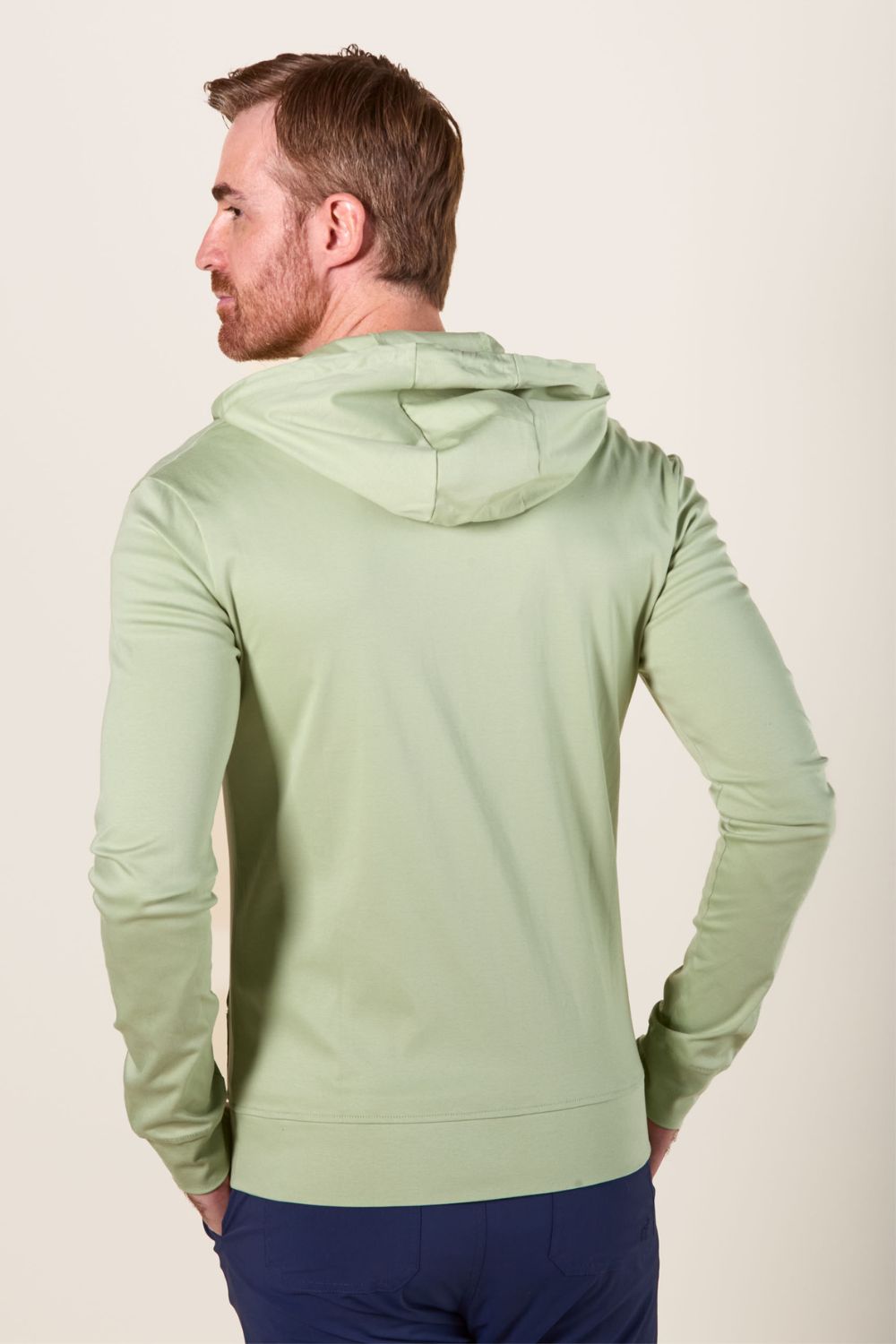 Sweat-shirt anti-UV pour homme en Herbe Fraîche, UPF 50+, recommandé pour activités extérieures.