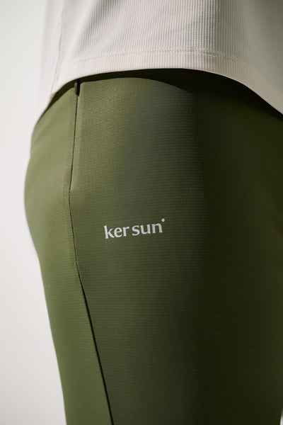 Legging anti-UV - Boston vert olive pour homme, alliant confort et protection solaire UPF 50+, marque Ker Sun.
