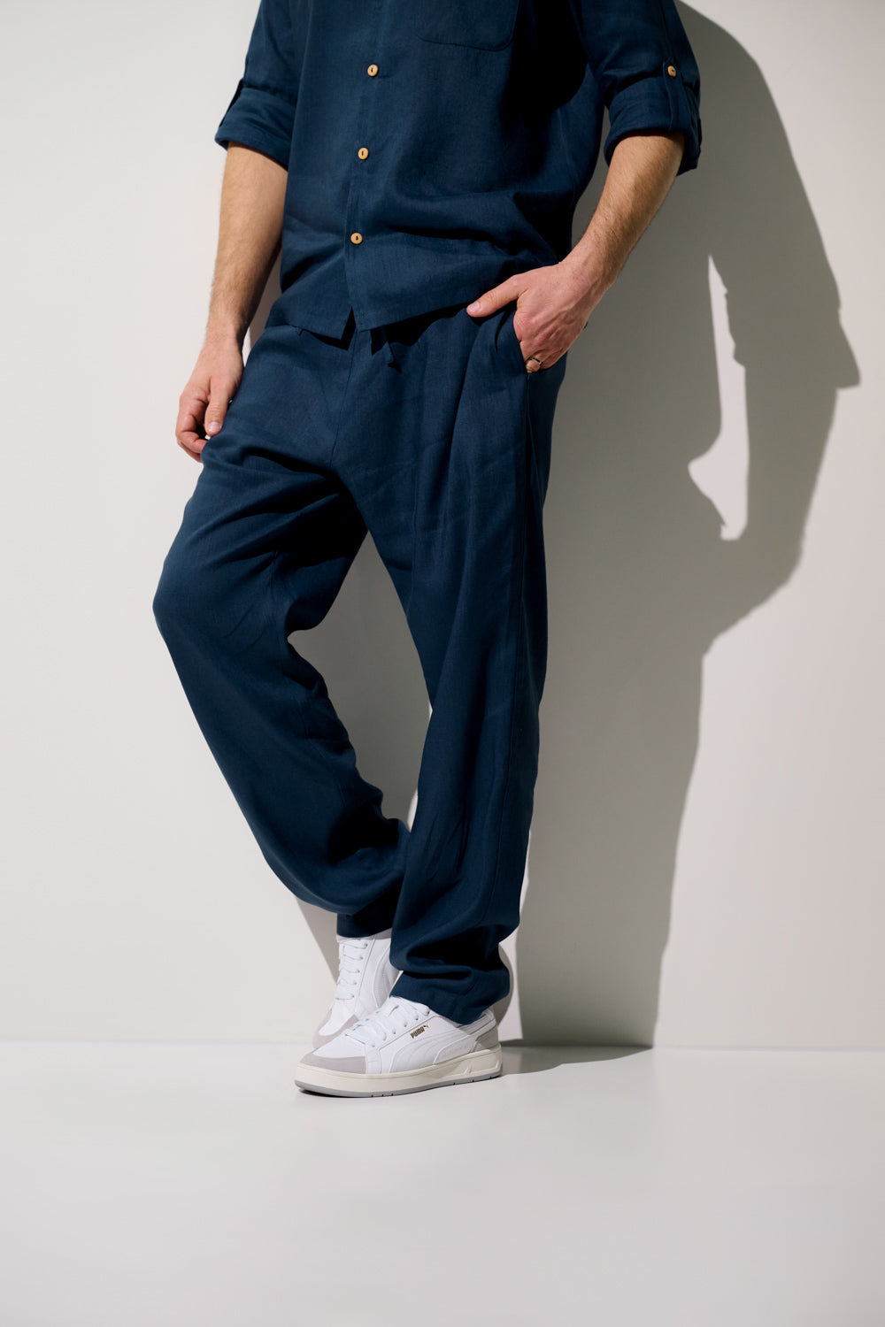 Pantalon anti-UV - Sylt bleu foncé pour homme, léger et élégant, idéal pour la protection solaire quotidienne.