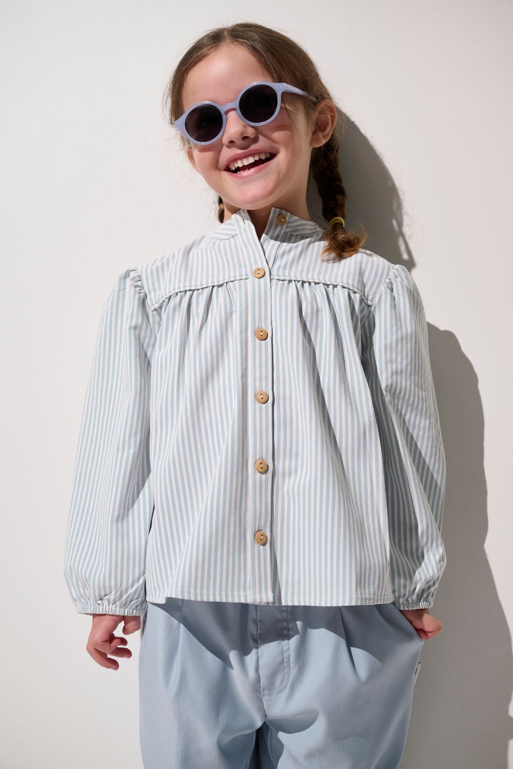 Blouse anti-UV - Sylt rayée pour fille, élégante et légère, parfaite pour la protection solaire UPF 50+.
