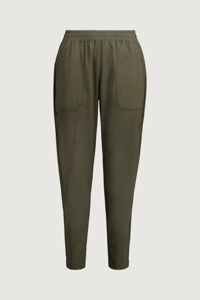 Pantalon anti-UV Miro vert olive pour homme, léger et confortable, offrant une protection solaire UPF 50+.