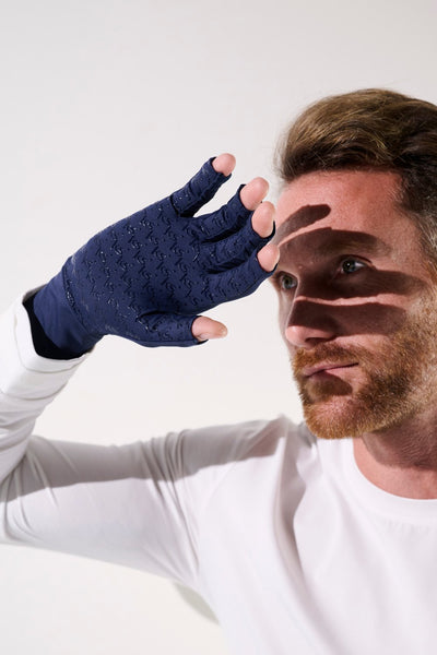 UV Fingerlose Handschuhe Herren Blau, Mojave, UPF 50+– Ker Sun Deutschland