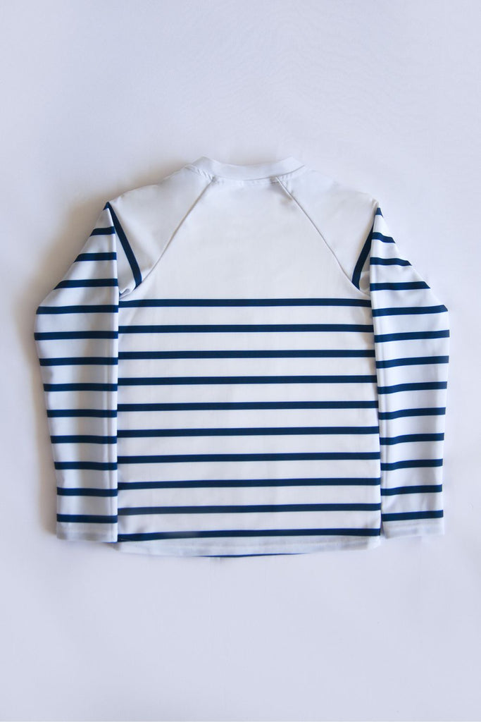 Tee-shirt-de-bain-enfant-mariniere-blanche-Nuvees-KERSUN