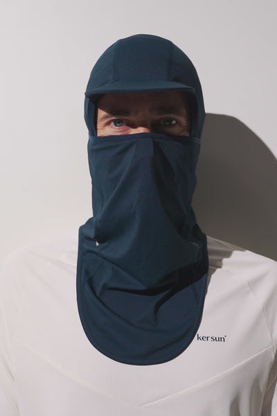 Cagoule visière anti-UV Ventoux pour homme, légère et respirante, protection solaire UPF 50+ en extérieur.