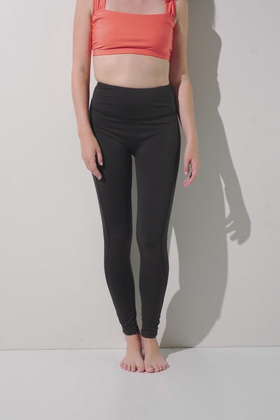 Legging de bain anti-UV - Galápagos noir pour femme, léger et extensible, parfait pour les activités aquatiques.