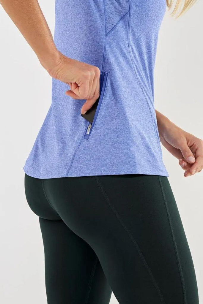 T-Shirt anti-UV femme manches courtes de sport - Devi Fitness - Coolibar