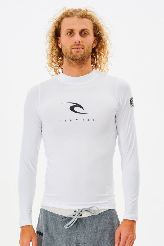 T-shirt de bain anti-UV manches longues Homme - CORPS - Rip Curl Blanc