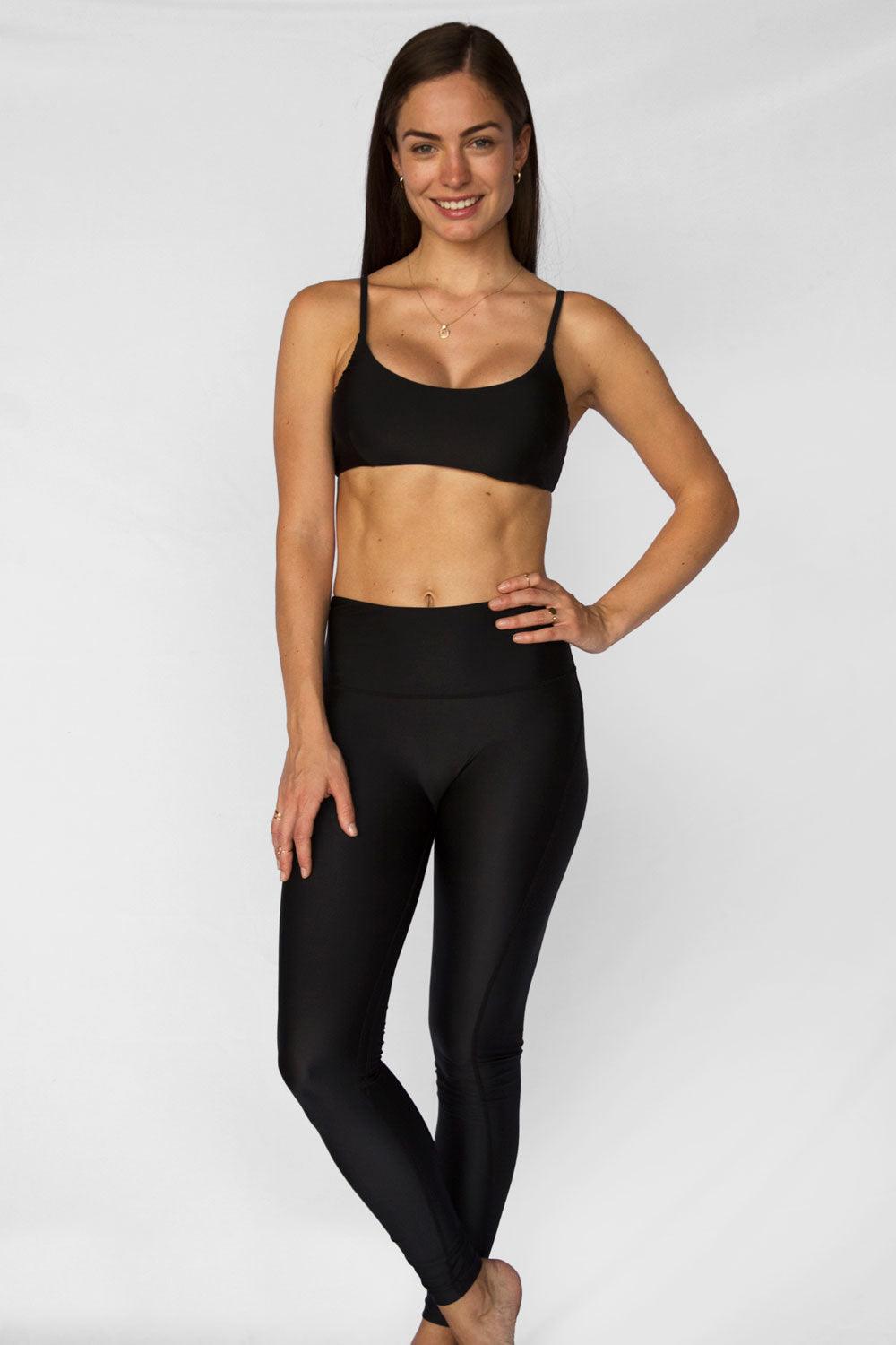 Damen UV Legging UPF 50+ - Schwarz - Nuvées – KER SUN